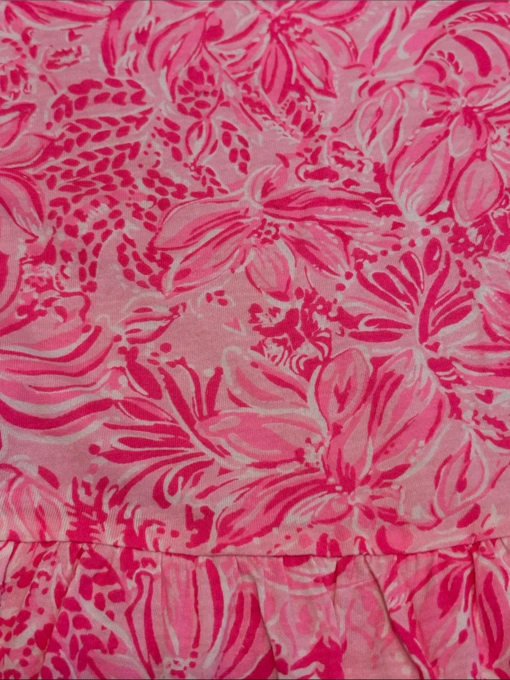 Lilly Pulitzer Pink Floral Tiered Long-Sleeve Dress